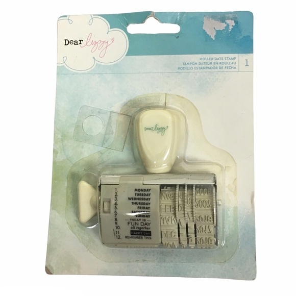 DEAR LIZZY Roller Date Stamp Phrases Scrapbooking Crafting Planner Accessories - Picture 1 of 4